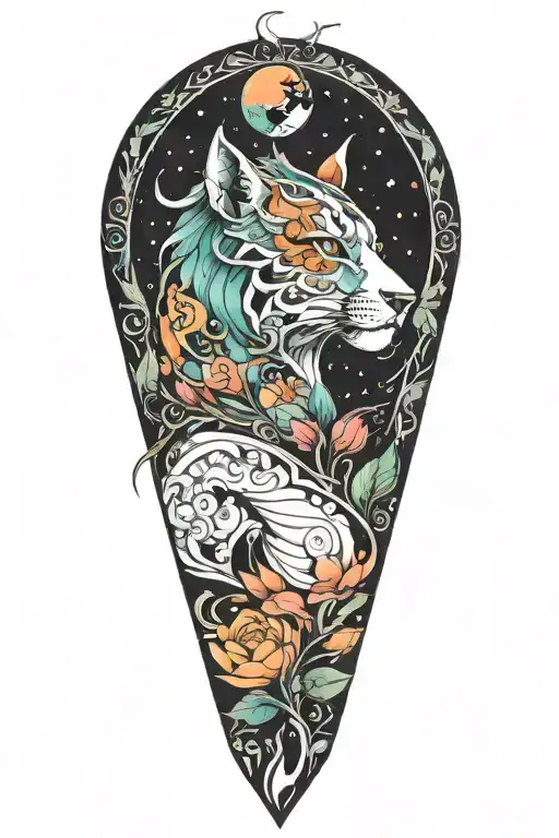 Dynamic colorful tatoo inspiring people to never give up on chasing their dreams tattoo design idea