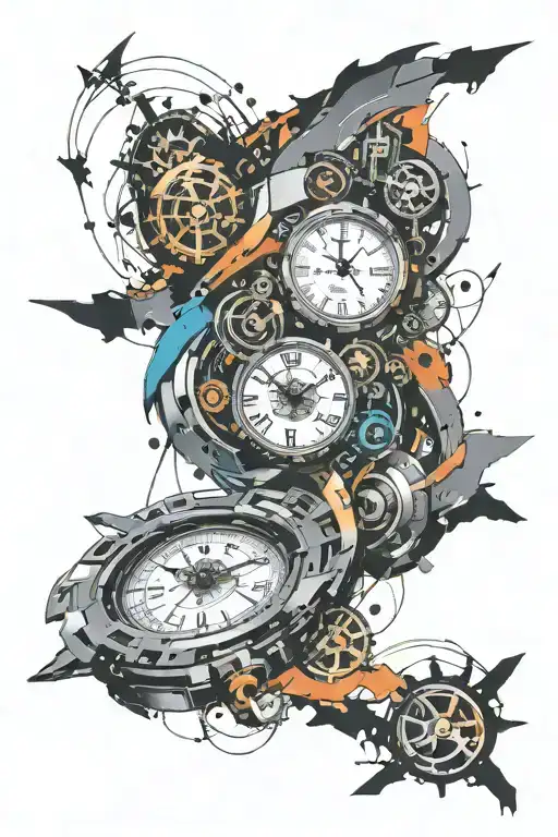 Time Machine tattoo design idea