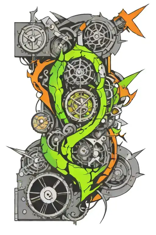 Time Machine tattoo design idea