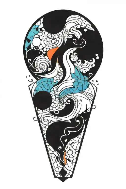 Dynamic colorful tatoo inspiring people to never give up on chasing their dreams tattoo design idea