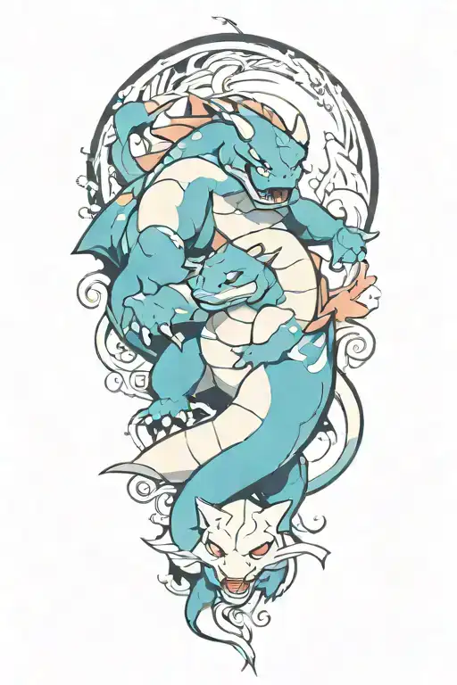 charizard blastoise venusaur tattoo design idea