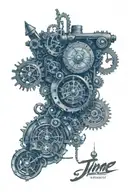 Time Machine tattoo design idea