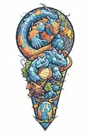 charizard blastoise venusaur tattoo design idea
