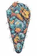 charizard blastoise venusaur tattoo design idea