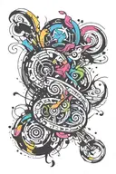 dynamic colorful tattoo inspiring people to never give up on their dreams tattoo design idea