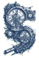 Time Machine tattoo design idea