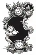 Time Machine tattoo design idea