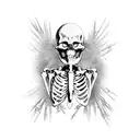 birds skeleton from front tattoo design idea