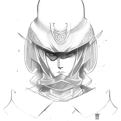 A sketch-style design featuring a jogos character in a renascentismo-inspired costume tattoo design idea