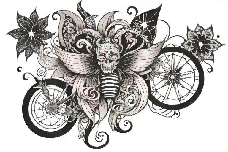 minimal tatto mix tattoo design idea