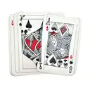 Simple poker cards - a 7 of spades black overlapping a 2 of diamond red  tattoo design idea