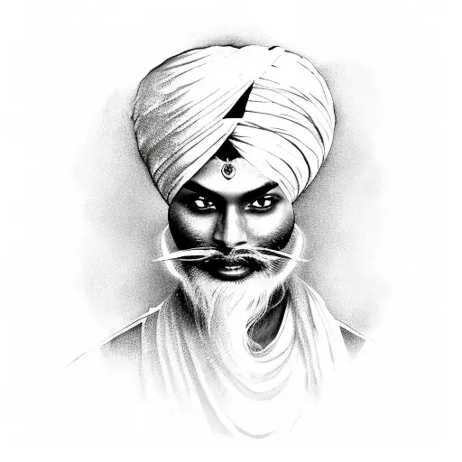 sikh warrior tattoo design idea