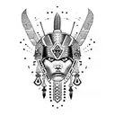 aztec warrior girl tribal tattoo design idea