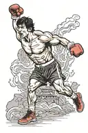 rocky balboa fight tattoo design idea