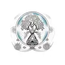 Yin and Yang and tree of life  tattoo design idea