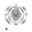 Yin and Yang and tree of life  tattoo design idea