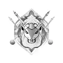 sagittarius and aries  tattoo design idea