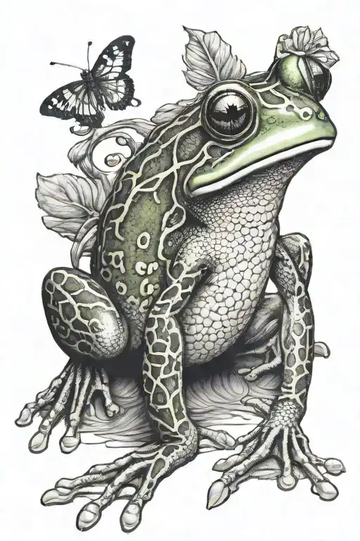 Puerto Rican cook frog tattoo design idea