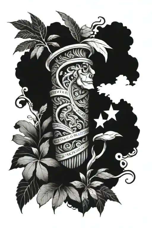 Puerto Rican themed half sleeve tattoo design idea