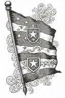 puerto Rico flag wrapped tattoo design idea