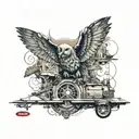 combines your passion your love for traveling and making memories, reflecting your close relationship with Cristina tattoo design idea