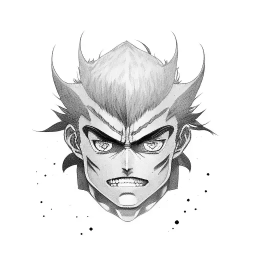 Eren Yeager rumbling with colossal titans standing behind Eren Yeager  tattoo design idea