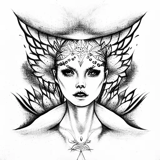 i was her Angel now shes mine tattoo design idea