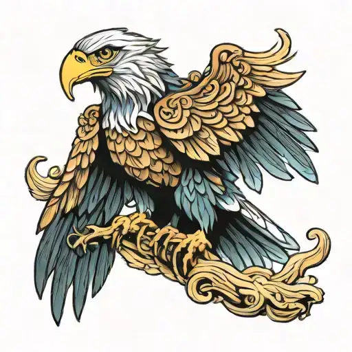 greek mythology eagle tattoo design idea