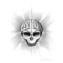 brain cancer memorial for dad tattoo design idea