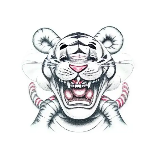  tigger but in a fun evil dark design  tattoo design idea
