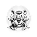 Winnie the Pooh's tigger but in a fun evil dark design  tattoo design idea