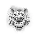 Winnie the Pooh's tigger but in a fun evil dark design  tattoo design idea