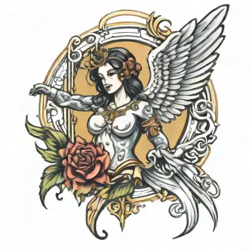 arch angel michael tattoo design idea