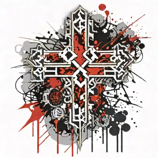 Jerusalem Cross tattoo design idea