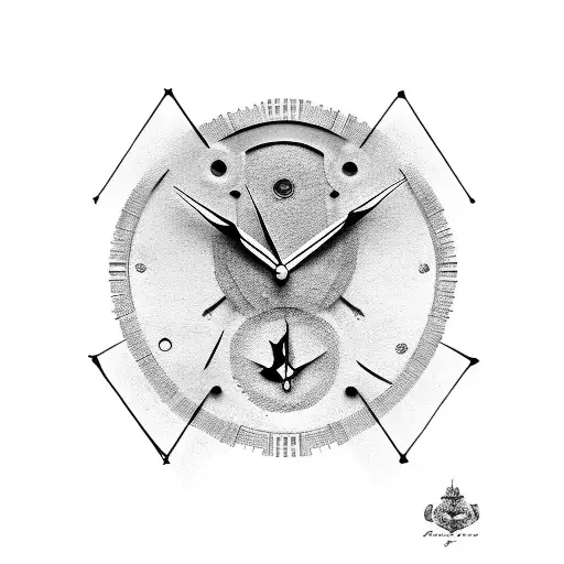 horloge tattoo design idea