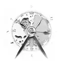 horloge tattoo design idea