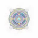 An intricate geometric pattern inspired by the sound waves of music tattoo design idea