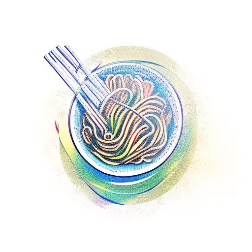  bowl of noodles  tattoo design idea