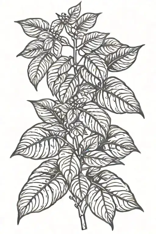 Coffee Plant around elbow length tattoo tattoo design idea