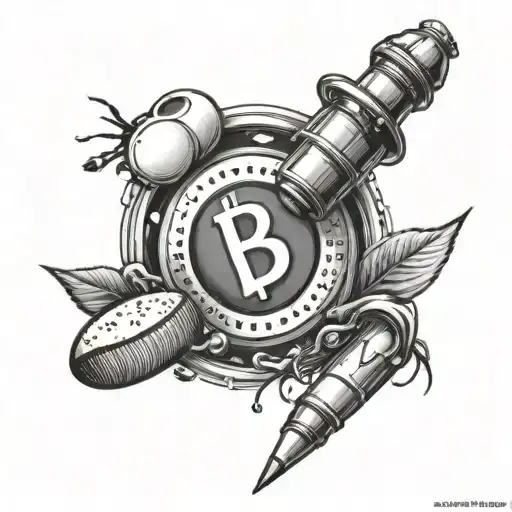 put the words “Beat all odds” in a needle and the needle is shooting out 2 pills tattoo design idea