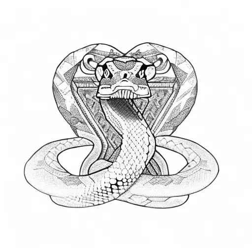 aztec snake tattoo design idea