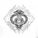 aztec snake tattoo design idea