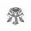 aztec snake tattoo design idea