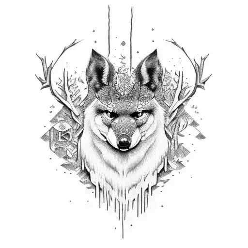 jägerin,Bogen, Wald, Hirsch  tattoo design idea