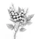 blackberry bush tattoo design idea