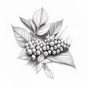 blackberry bush tattoo design idea