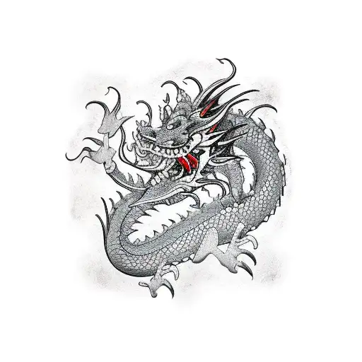 dragon Sea Hannya tattoo design idea