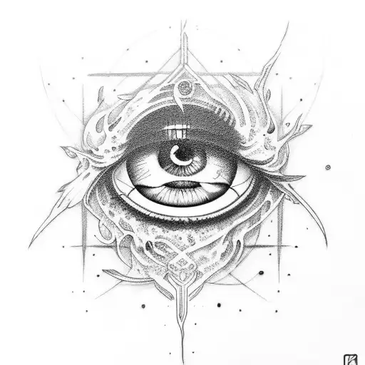 Evil Eye tattoo design idea