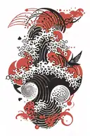  Seigaiha wave pattern tattoo design idea
