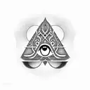 hamsa evil eye tattoo design idea